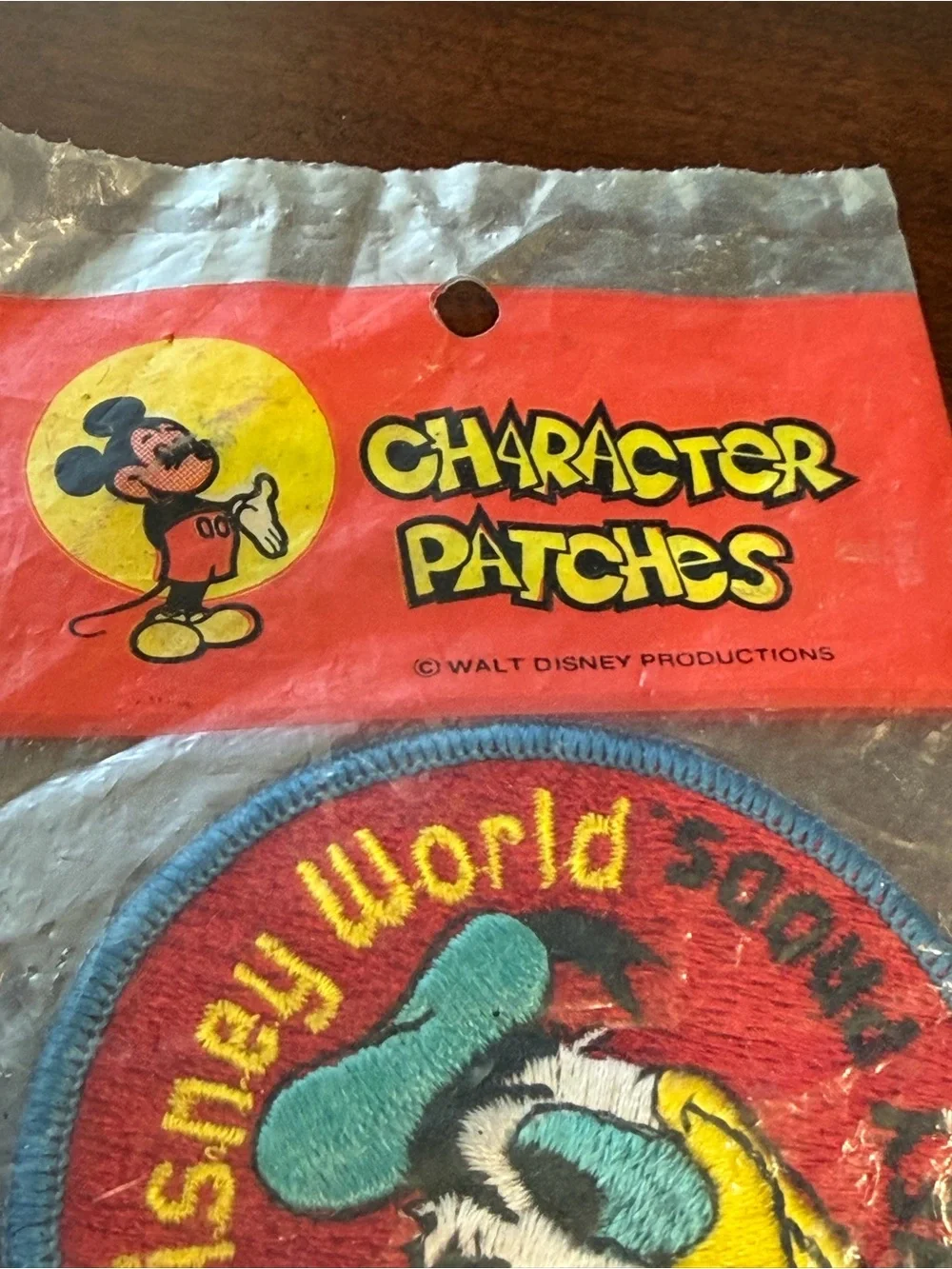 Walt Disney World Character Patches Donald Vintage 1970s Sew-on Patch Sealed 3”